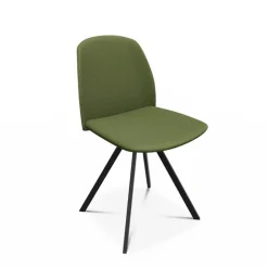 Figaro Chaise moderne pivotante en tissu fabriquée en Belgique