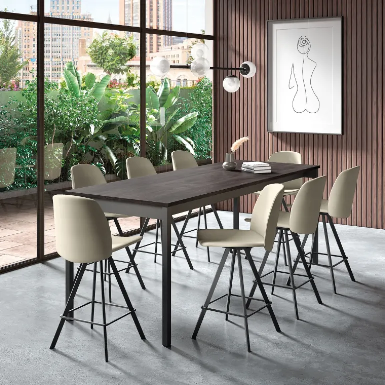 Figaro Tabouret snack en simili pivotant moderne fabrication belge