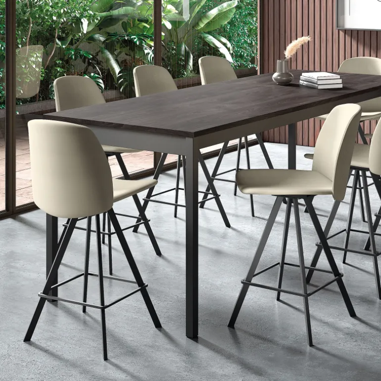 Figaro Tabouret snack pivotant en tissu de fabrication belge