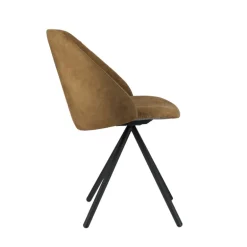 Fixie Chaise tendance en tissu et pieds en métal