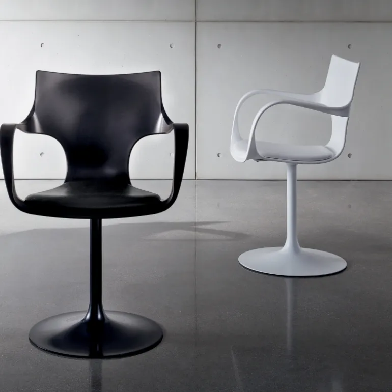 Flûte Sovet® Chaise design pivotante avec accoudoirs
