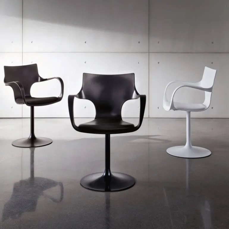 Flûte Sovet® Chaise design pivotante avec accoudoirs