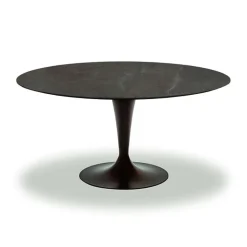 Flûte Sovet® Table ronde design en céramique avec pied central