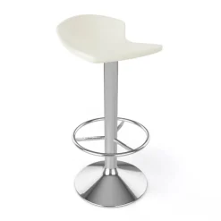 Free Tabouret bar pivotant italien en technopolymère et métal chromé