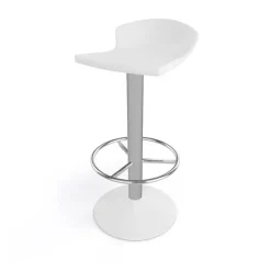 Free Tabouret bar pivotant italien en technopolymère et métal chromé