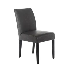 Fritz diamant Chaise avec dos matelassé en synthétique et pieds en bois