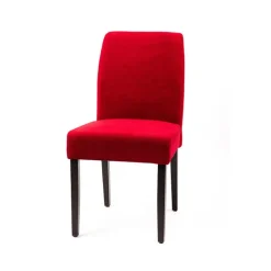 Fritz line Chaise contemporaine avec dos matelassé en tissu et pieds en bois