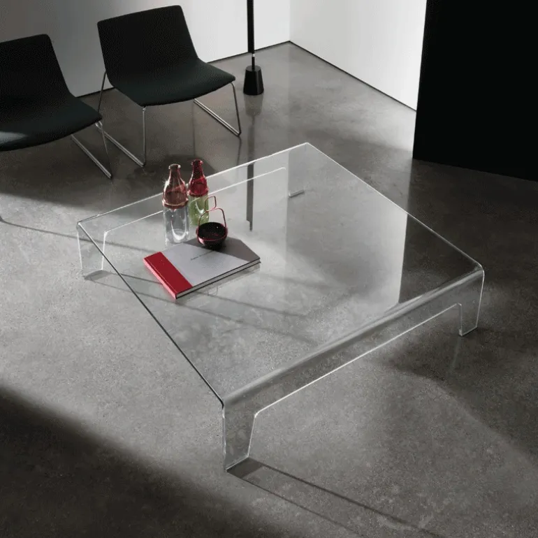 Frog Sovet® Table basse design carrée en verre
