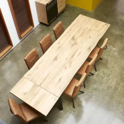 Fusion Table design industriel extensible pieds en X