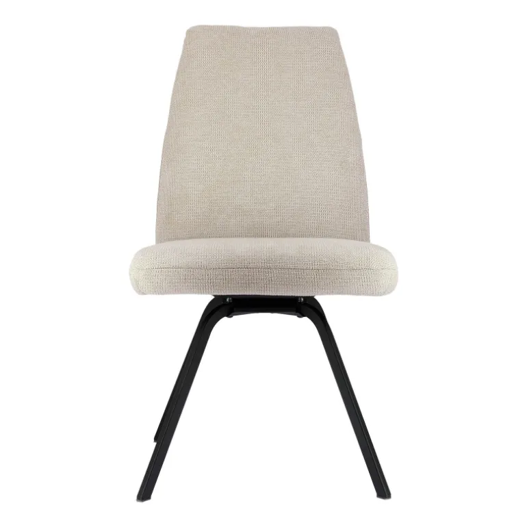 Gabin Chaise confortable en tissu avec dossier inclinable et pieds en métal