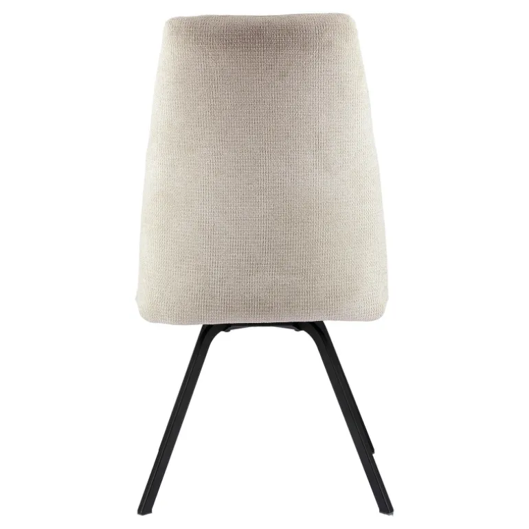 Gabin Chaise confortable en tissu avec dossier inclinable et pieds en métal