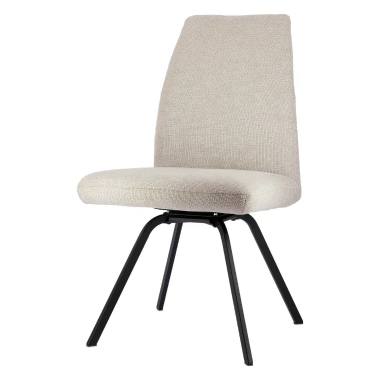 Gabin Chaise confortable en tissu avec dossier inclinable et pieds en métal