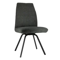 Gabin Chaise confortable en tissu avec dossier inclinable et pieds en métal