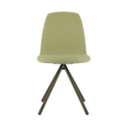 Genua Chaise moderne pivotante en tissu et pieds métal