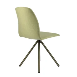 Genua Chaise moderne pivotante en tissu et pieds métal