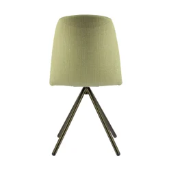 Genua Chaise moderne pivotante en tissu et pieds métal