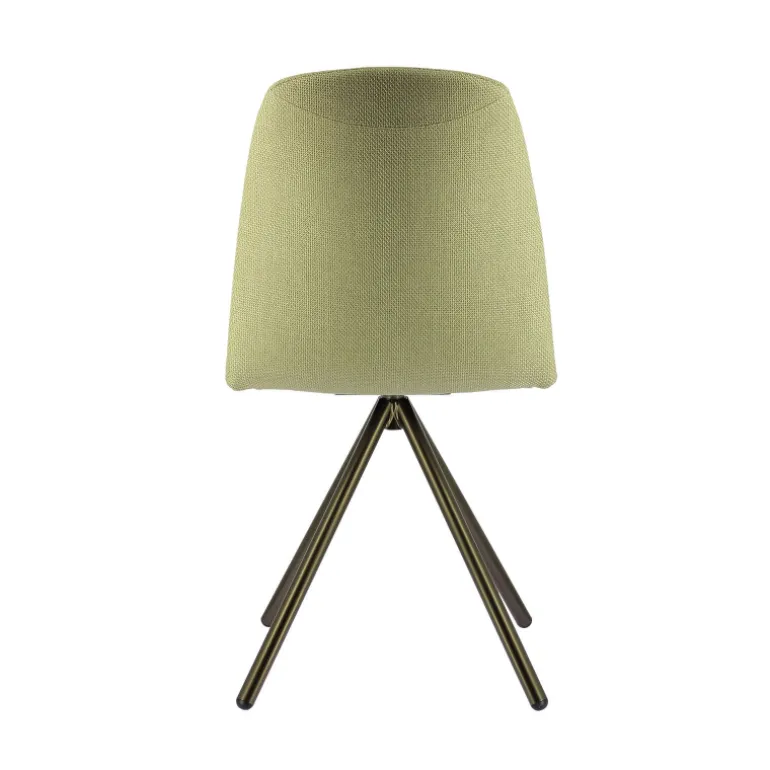 Genua Chaise moderne pivotante en tissu et pieds métal
