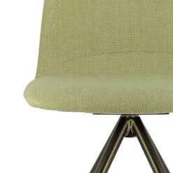 Genua Chaise moderne pivotante en tissu et pieds métal