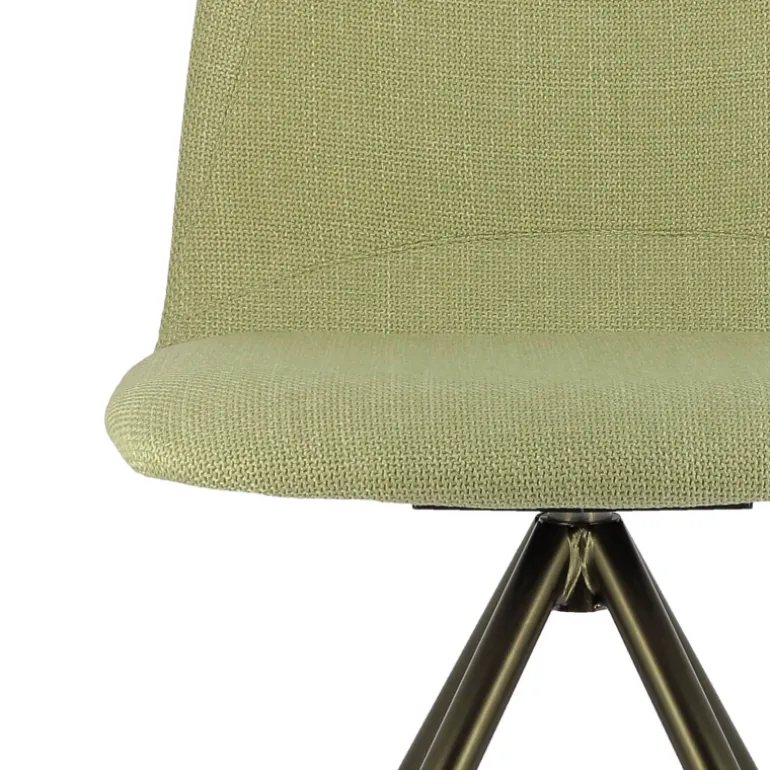 Genua Chaise moderne pivotante en tissu et pieds métal