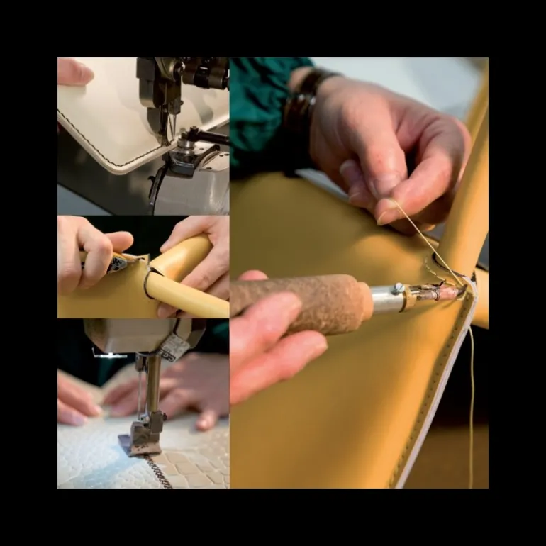 Giada Chaise de salle à manger en croûte de cuir