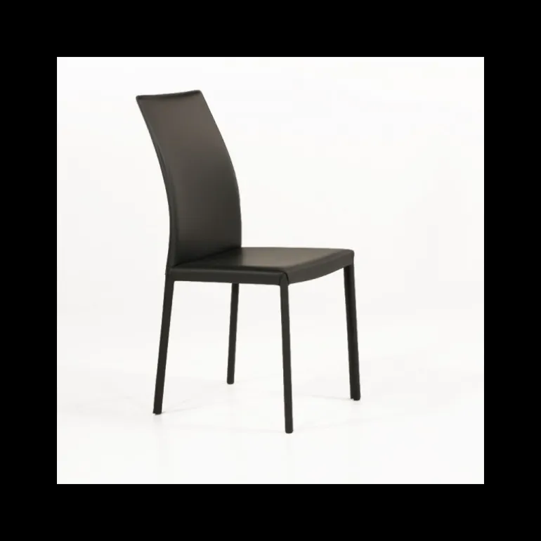 Giada Chaise de salle à manger en croûte de cuir