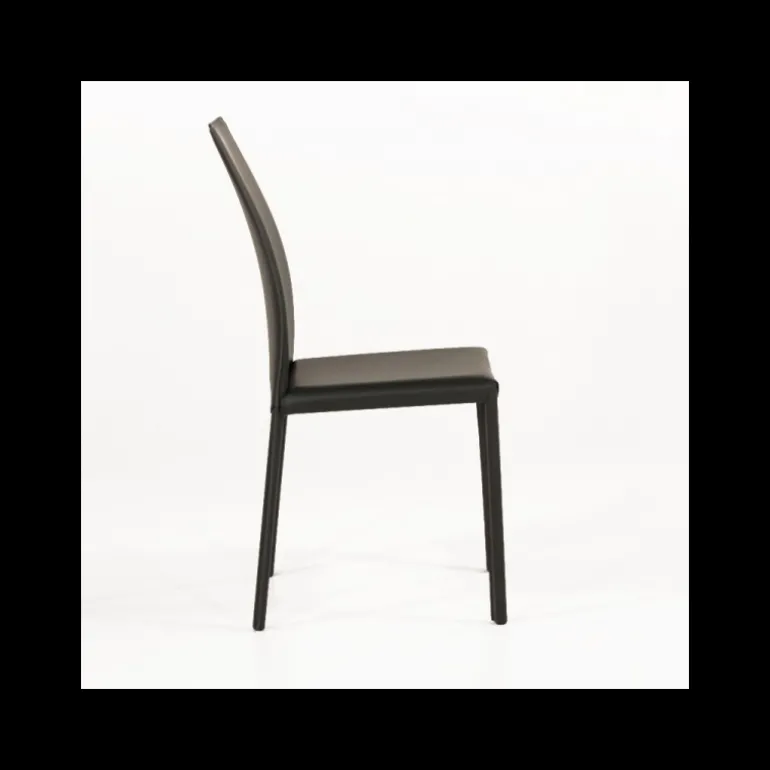 Giada Chaise de salle à manger en croûte de cuir