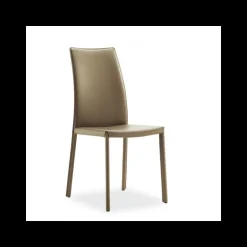 Giada Chaise de salle à manger en croûte de cuir