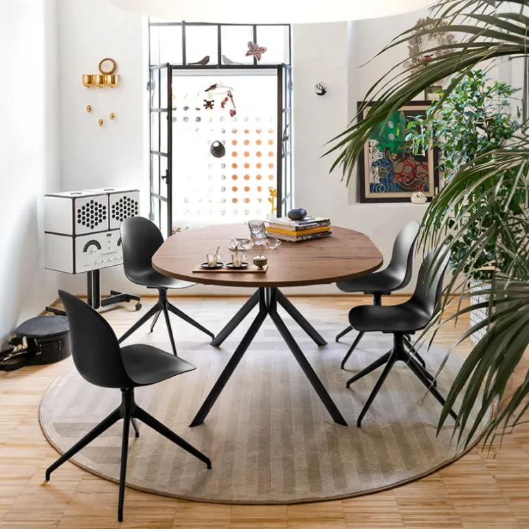 Giove Connubia® Table ovale extensible en mélaminé