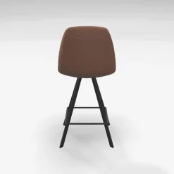 Girona Tabouret pivotant avec dossier hauteur snack en tissu