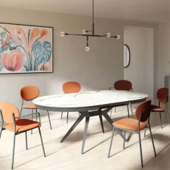 Globo Table ovale moderne extensible en Dekton