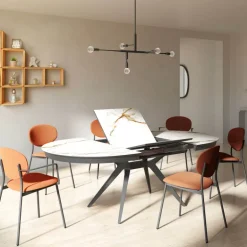 Globo Table ovale moderne extensible en Dekton