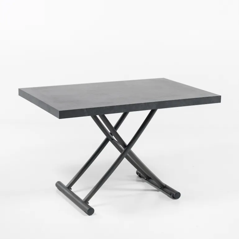 Géniale Table basse relevable petit espace en mélaminé