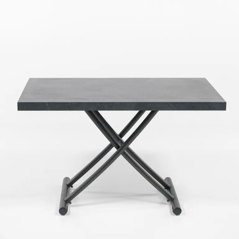 Géniale Table basse relevable petit espace en mélaminé