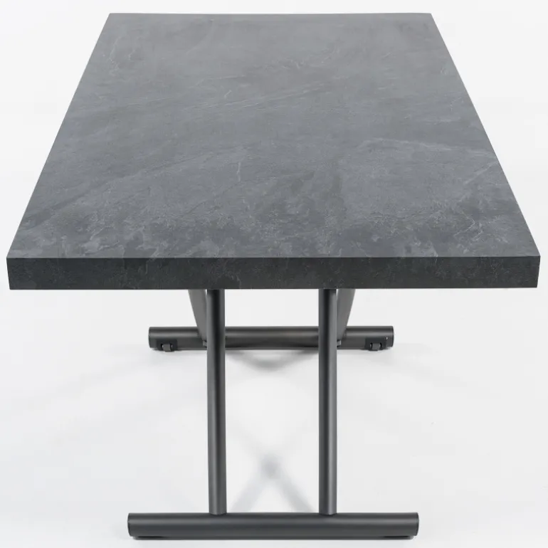 Géniale Table basse relevable petit espace en mélaminé