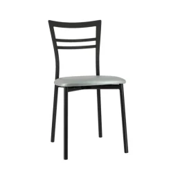 Go 1419 Chaise de cuisine rembourrée en synthétique et métal
