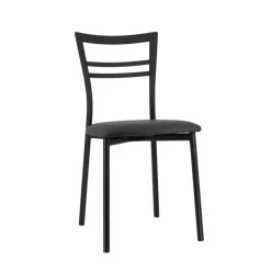 Go 1419 Chaise de cuisine rembourrée en synthétique et métal