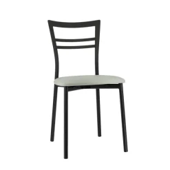 Go 1419 Chaise de cuisine rembourrée en synthétique et métal