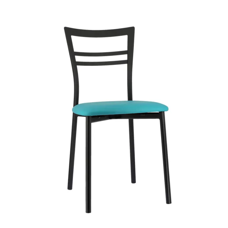 Go 1419 Chaise de cuisine rembourrée en synthétique et métal