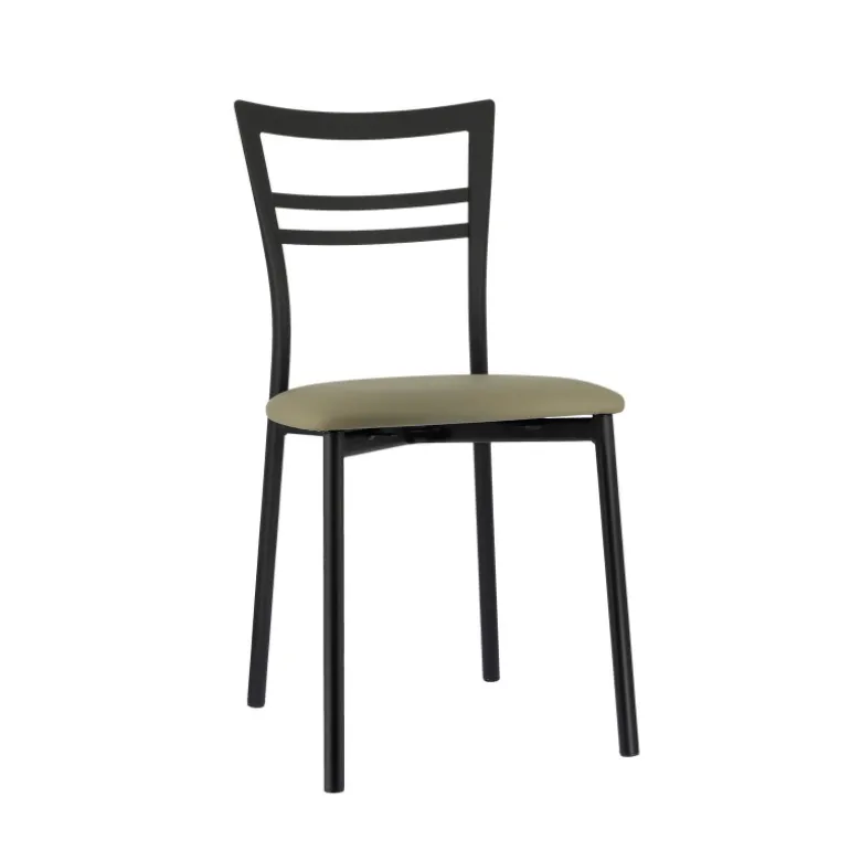 Go 1419 Chaise de cuisine rembourrée en synthétique et métal