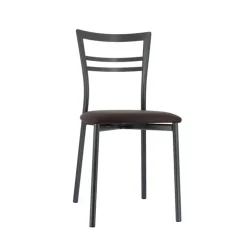 Go 1419 Chaise de cuisine rembourrée en synthétique et métal