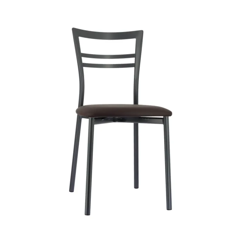 Go 1419 Chaise de cuisine rembourrée en synthétique et métal