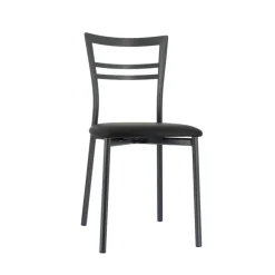 Go 1419 Chaise de cuisine rembourrée en synthétique et métal