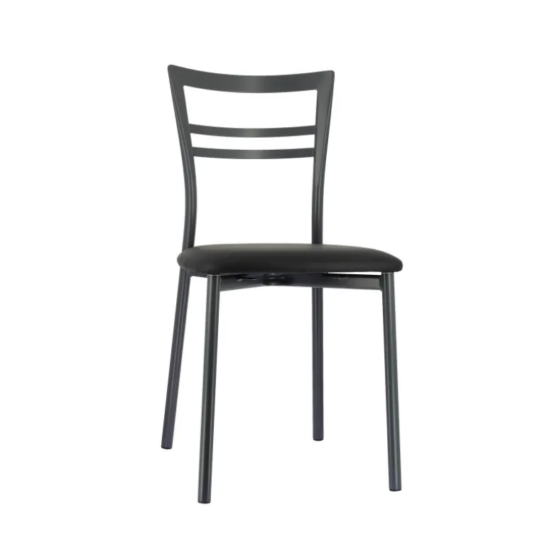Go 1419 Chaise de cuisine rembourrée en synthétique et métal