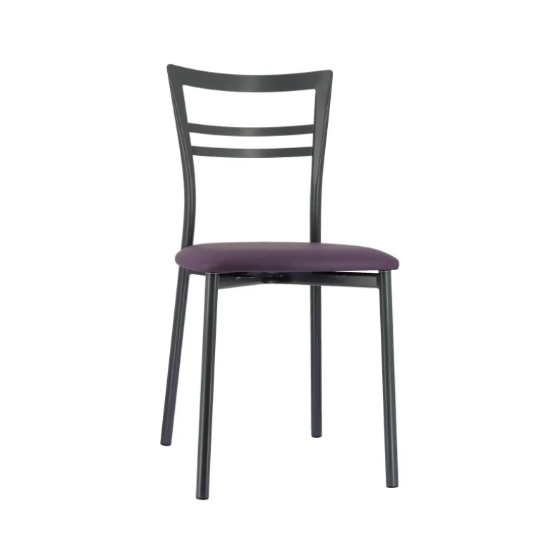 Go 1419 Chaise de cuisine rembourrée en synthétique et métal