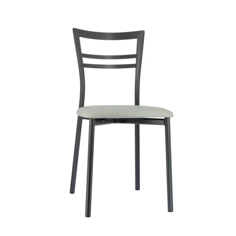 Go 1419 Chaise de cuisine rembourrée en synthétique et métal