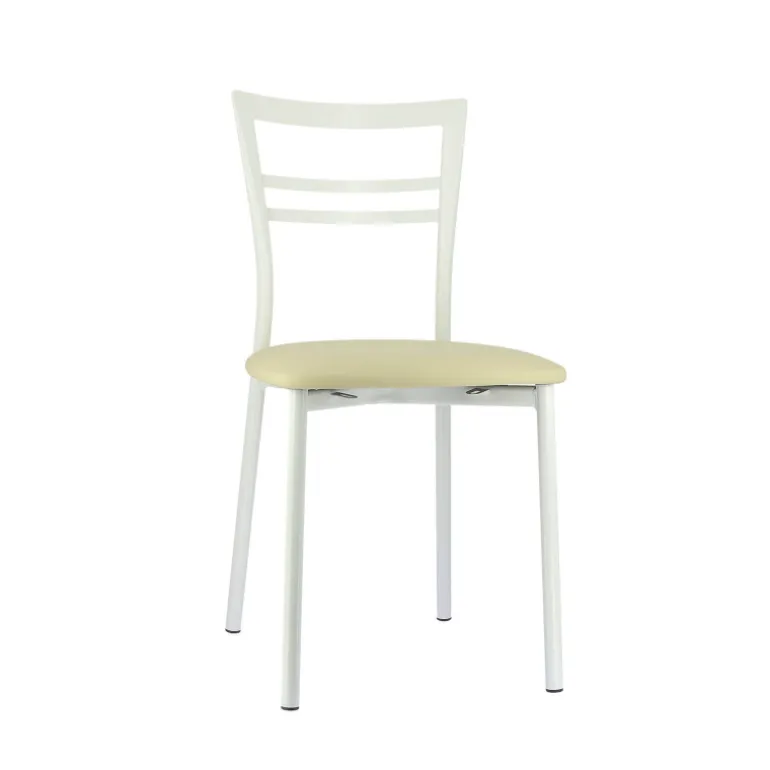 Go 1419 Chaise de cuisine rembourrée en synthétique et métal