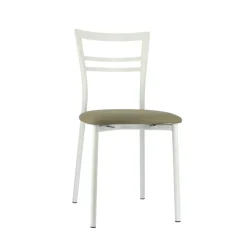 Go 1419 Chaise de cuisine rembourrée en synthétique et métal