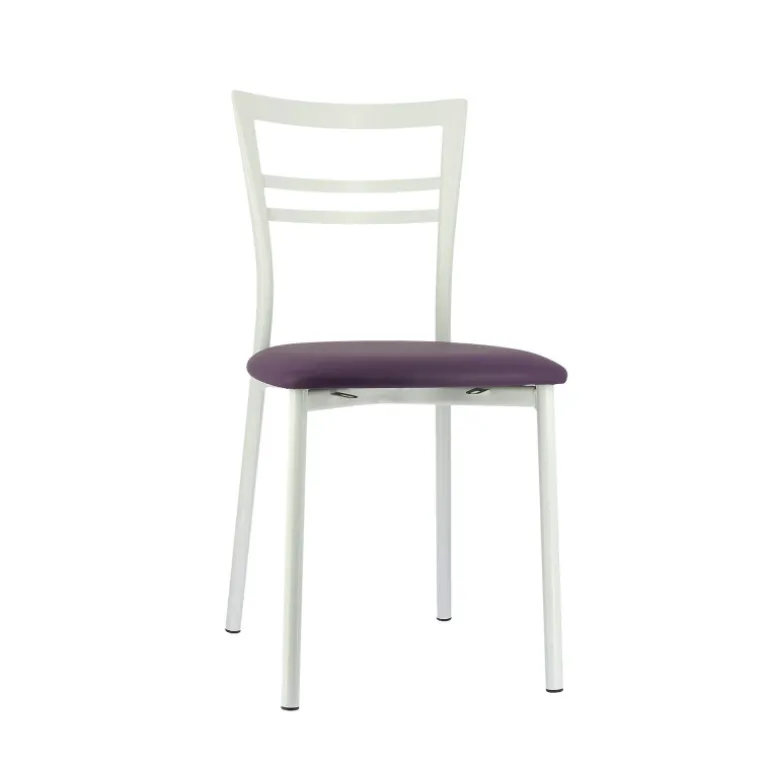 Go 1419 Chaise de cuisine rembourrée en synthétique et métal