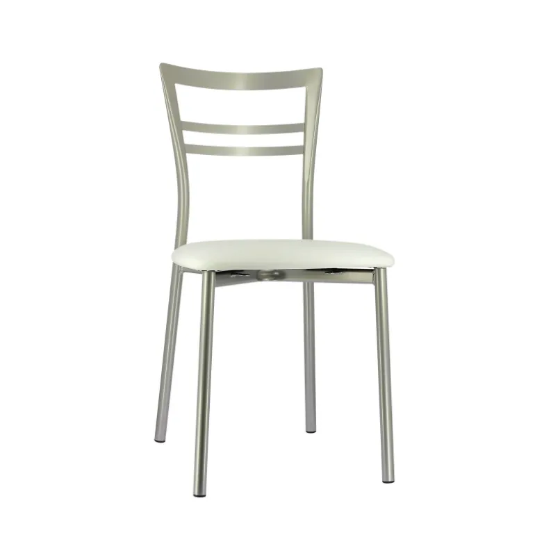 Go 1419 Chaise de cuisine rembourrée en synthétique et métal