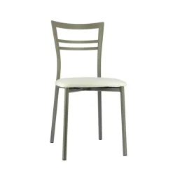 Go 1419 Chaise de cuisine rembourrée en synthétique et métal